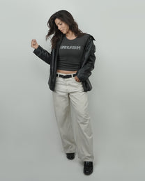 What&#39;s the Rush? Baby Tee - Vintage Black